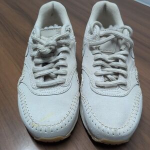 Nike Air Max 1 Women's Size 5.5 Pale Ivory/Sanddrift Running Shoes suede